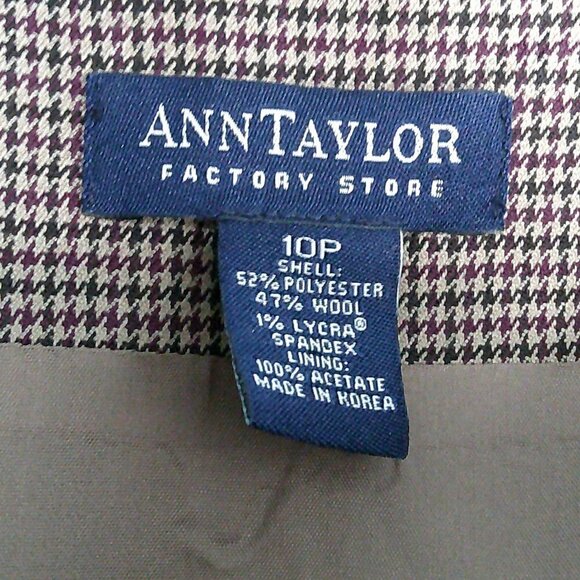 Ann Taylor Factory - Wool Blend Micro Check Skirt - 10P - Picture 5 of 5